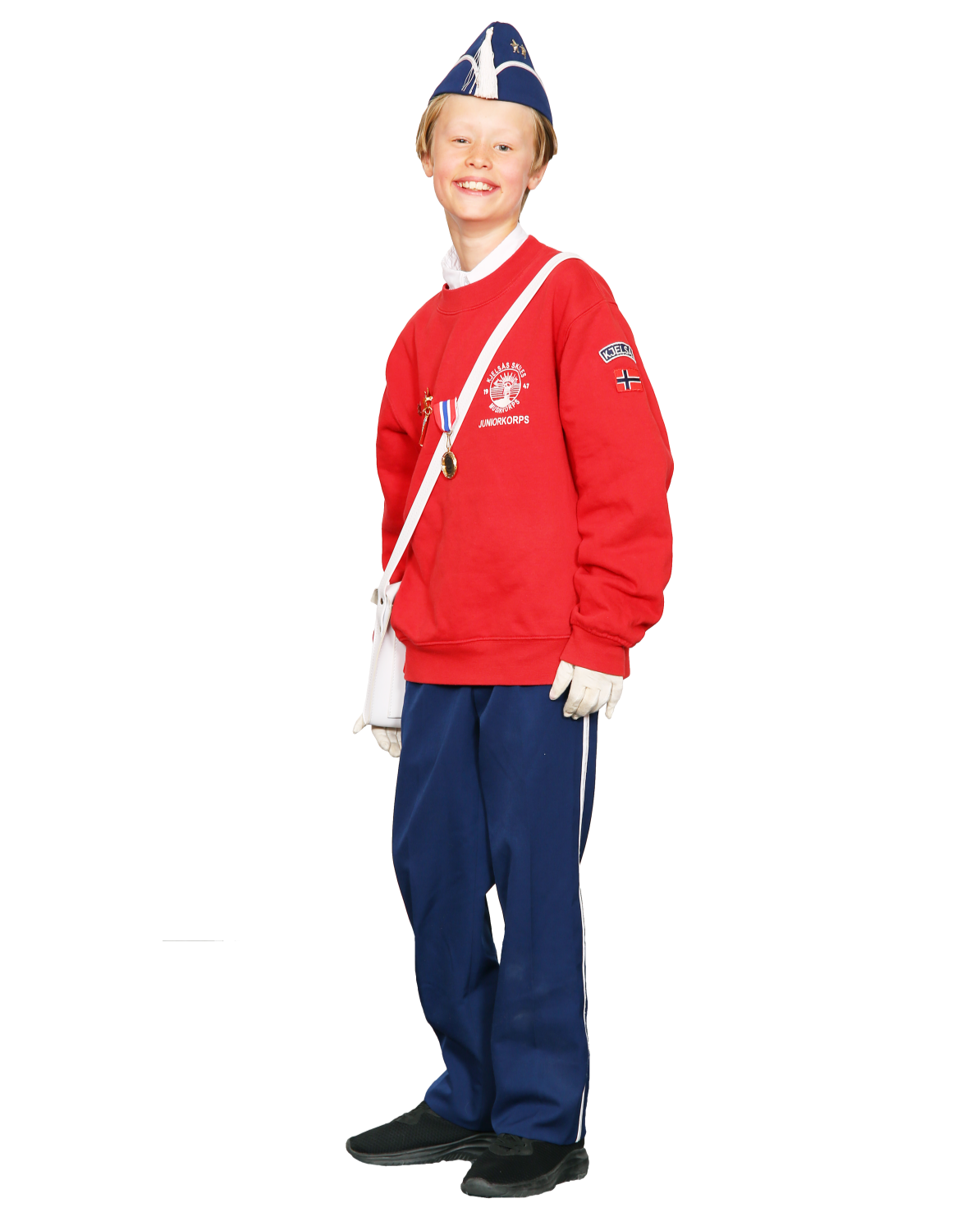 Uniform for aspiranter i Kjelsås skoles musikkorps